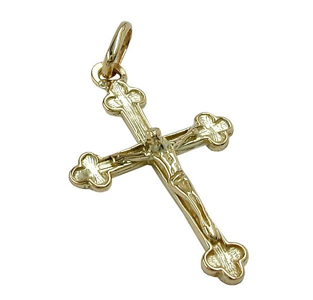 Schmuck Krone Kettenanhänger Anhänger, Kreuz mit Jesus, 14Kt Gold, Gold 585 günstig online kaufen