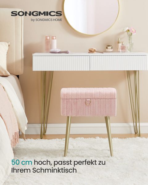 SONGMICS Sitzhocker, Schminktisch-Stuhl, Hocker mit Stauraum, günstig online kaufen