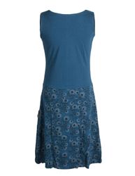 Vishes Sommerkleid Kleid Blumen-Muster, Wasserfall-Kragen und günstig online kaufen