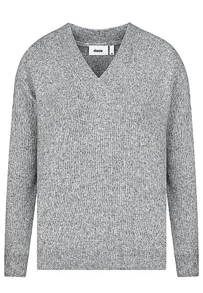elanza Strickpullover Strickpullover in Hellgrau (1-tlg) günstig online kaufen