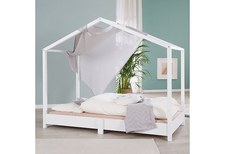 roba® Hausbett aus Massivholz, bodentiefes Kinderbett in 90 x 200 cm & 70 x günstig online kaufen