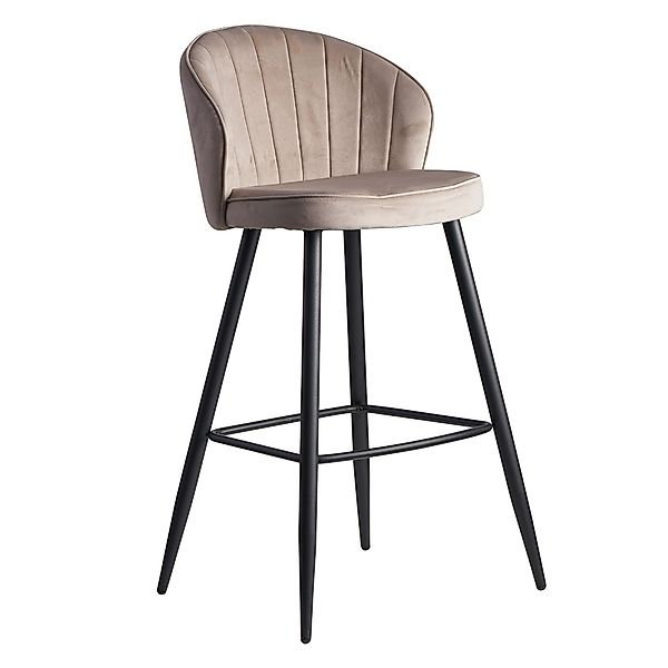 Wohnling Barhocker WL6.291 (Samt Beige Hocker günstig online kaufen