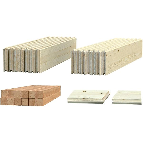 Palmako Fußboden f. Holz-Gartenhaus Ella Braun tauchgrundiert 294 x 294 cm günstig online kaufen