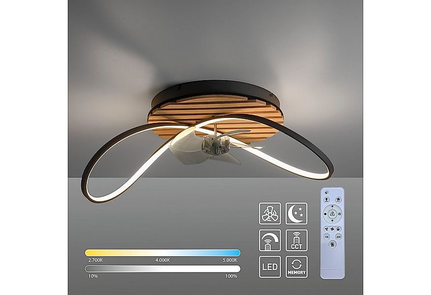 my home Deckenleuchte Unnestad Akustikpaneele, CCT - über Fernbedienung, Di günstig online kaufen