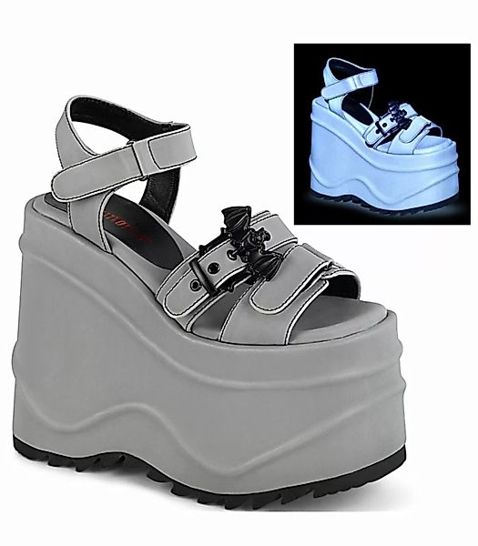 Plateau Boots WAVE-13 Grau Neon (Schuhgröße: EUR 36) günstig online kaufen