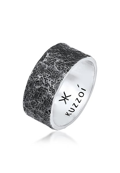 Kuzzoi Silberring Herren Bandring Organic Struktur günstig online kaufen