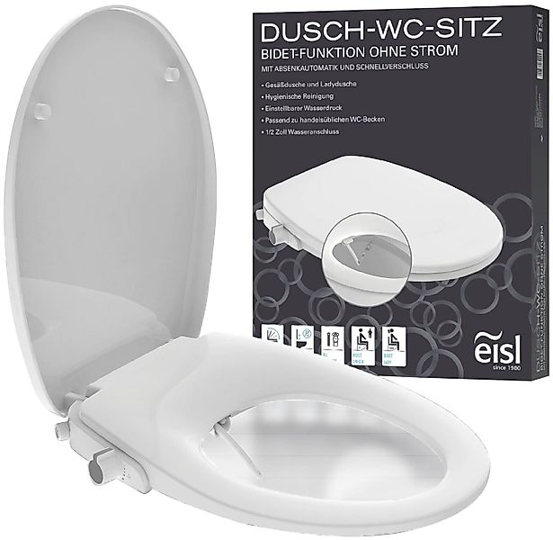 Eisl Dusch-WC-Sitz Bidet Einsatz, Absenkautomatik, Schnellverschluss günstig online kaufen