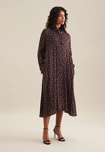 seidensticker Sommerkleid "Schwarze Rose" 1/1 Kragen Druck günstig online kaufen