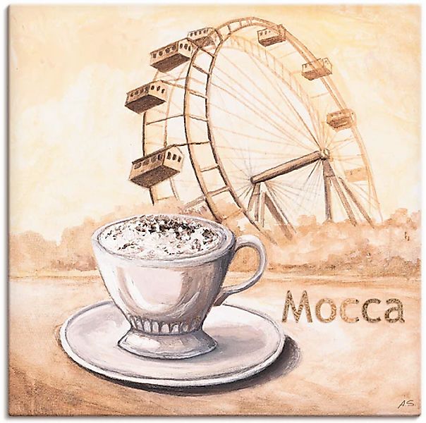 Artland Wandbild »Mocca in Wien«, Kaffee Bilder, (1 St.), als Leinwandbild, günstig online kaufen