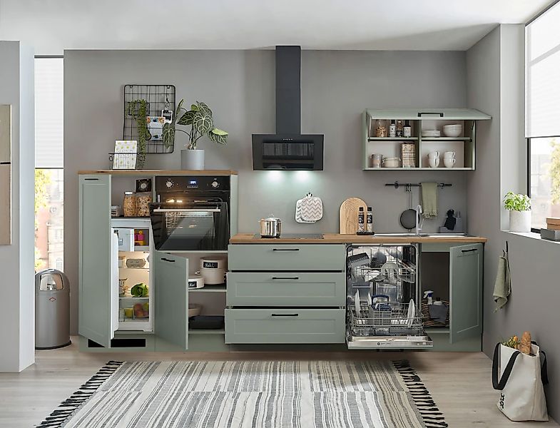 BASIC by Balculina Küchenzeile "Marsi", Breite 320 cm, höhenverstellbare Fü günstig online kaufen