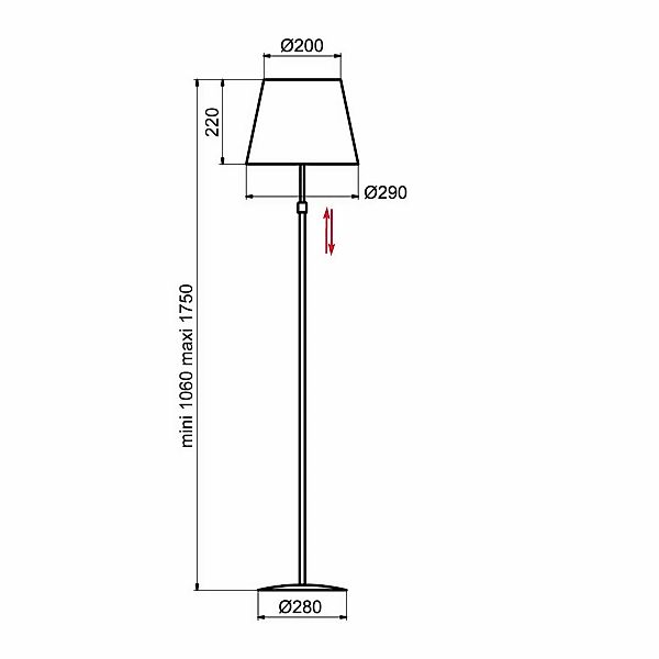 Aluminor Store Stehlampe, weiß/schwarz günstig online kaufen