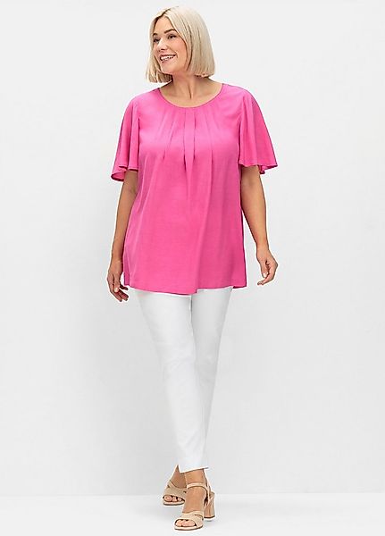 Sheego Klassische Bluse Tunika Kurzarm günstig online kaufen