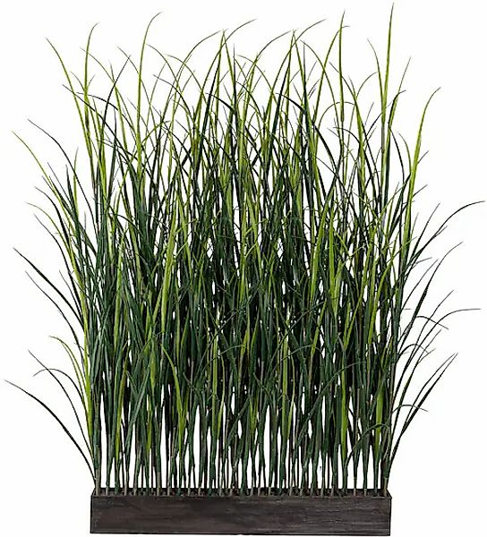 Creativ green Kunstpflanze »Kunststoffgras Raumteiler« im Holzkasten günstig online kaufen