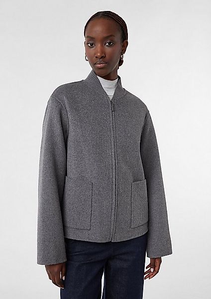 comma Funktionsjacke Outdoor-Jacke Bomberjacke aus Doubleface-Wolle günstig online kaufen