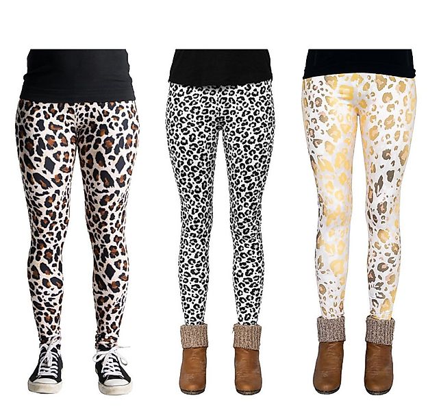 cosey Leggings Leo Line – 3er-Set Leggings im angesagten Leoparden-Design ( günstig online kaufen