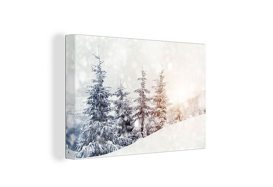 OneMillionCanvasses® Leinwandbild Baum - Schnee - Winter, Fotodruck (1 St), günstig online kaufen
