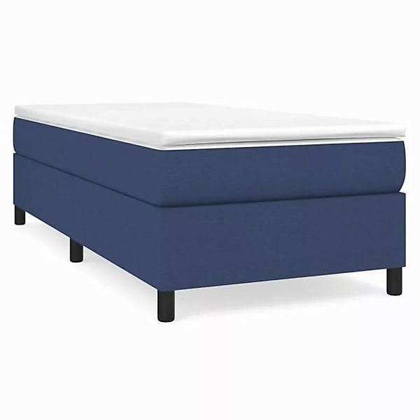 furnicato Bett Bettgestell ohne Matratze Blau 90x200 cm Stoff (1-tlg) günstig online kaufen