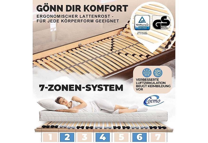 Lattenrost ERGO K, Coemo, Kopfteil manuell verstellbar, Fußteil nicht verst günstig online kaufen