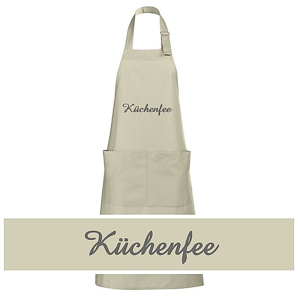 Schnoschi Kochschürze Hochwertige Küchenschürze mit Küchenfee bestickt, Sti günstig online kaufen