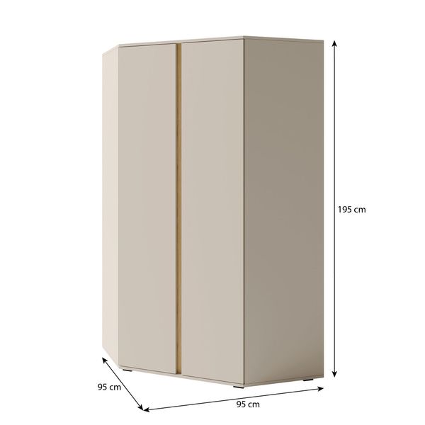Beautysofa Eckschrank LICO 2-türig – Kleiderschrank günstig online kaufen