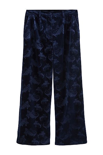 Next Samthose Hose aus geprägtem Samt mit weitem Bein (1-tlg) günstig online kaufen