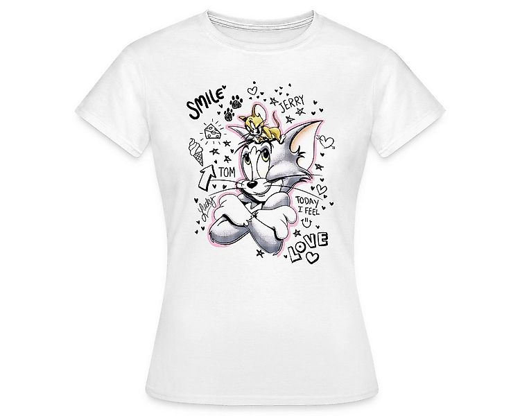 Spreadshirt T-Shirt Tom Und Jerry Skizze Frauen T-Shirt (1-tlg) günstig online kaufen