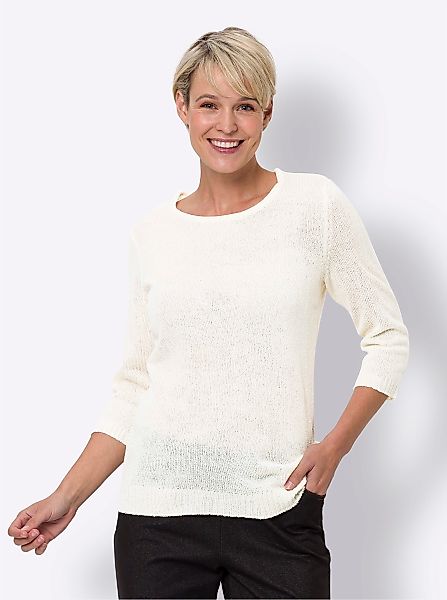 Classic Basics 3/4 Arm-Pullover "Rundhals-Pullover" günstig online kaufen