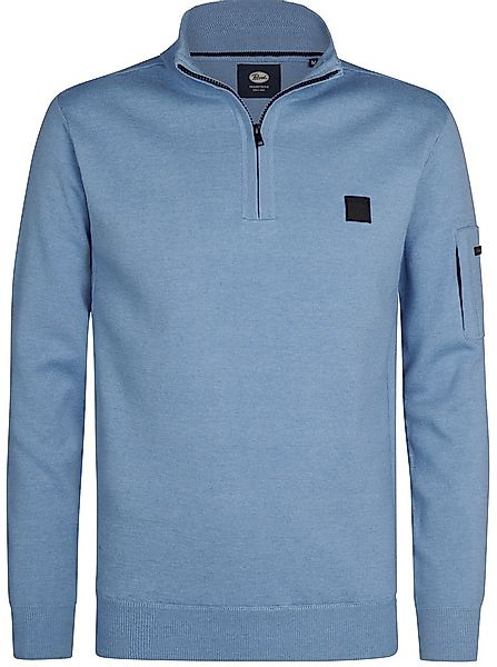 Petrol Half-Zip Sweater Aspen Blue - Größe L günstig online kaufen
