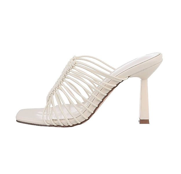 Ital-Design Damen Mules Freizeit Pantolette Pfennig-/Stilettoabsatz Sandale günstig online kaufen