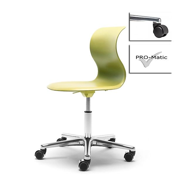 Kinderstuhl Pro 5 kiwigrün Aluminium polliert (+40€) Hart mit schwarzer Abd günstig online kaufen