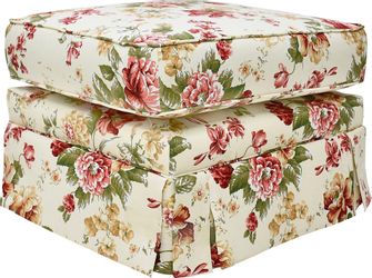 Home affaire Sitzhocker "Laura K" Geblümter Polsterhocker, creme Weiß, 52x7 günstig online kaufen