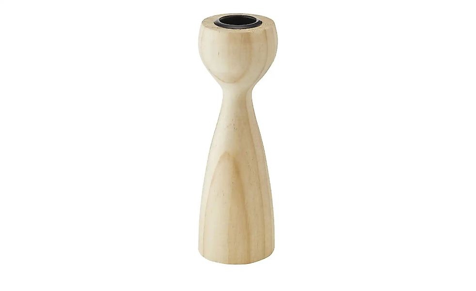 HOME STORY Kerzenhalter   ¦ holzfarben ¦ Holz,Metall ¦ Maße (cm): H: 15  Ø: günstig online kaufen