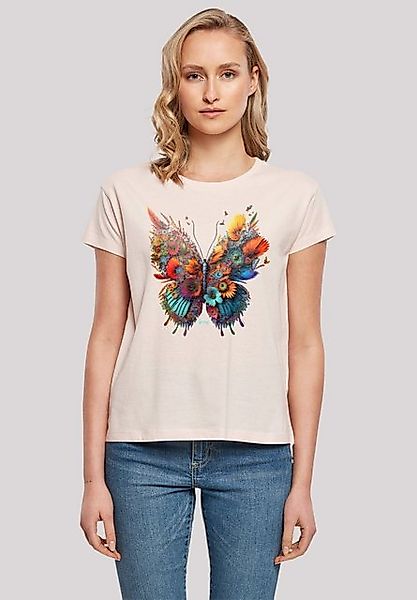 F4NT4STIC T-Shirt Schmetterling Blume Print günstig online kaufen