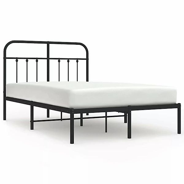 vidaXL Bettgestell mit Kopfteil Metall Schwarz 120x190 cm Modell 41809878 günstig online kaufen