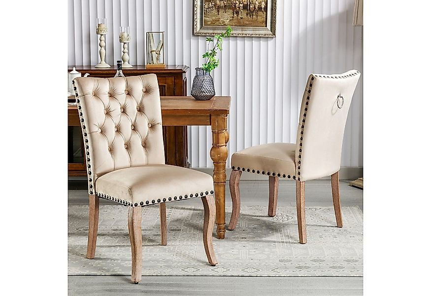 Flieks Esszimmerstuhl (Set, 2 St), 2er Set Polsterstühle Küchenstühle Samt günstig online kaufen