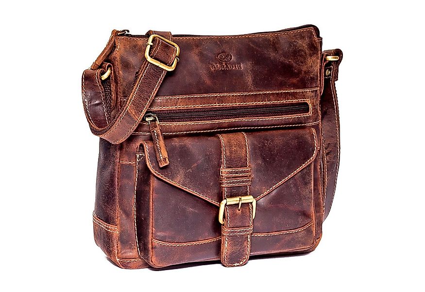 ALMADIH Handtasche Leder Damen Abby Umhängetasche Damentasche Schultertasch günstig online kaufen