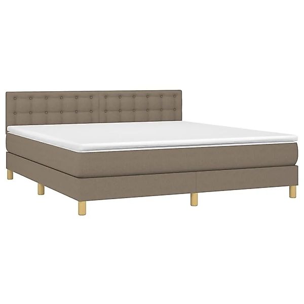 vidaXL Boxspringbett mit Matratze Taupe 180x200 cm Stoff 3140957 günstig online kaufen