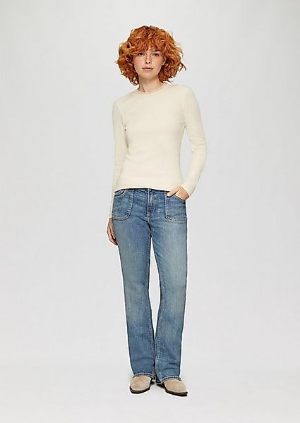 QS Stoffhose Jeans Catie / Slim Fit / Mid Rise / Bootcut Leg / aufgesetzte günstig online kaufen