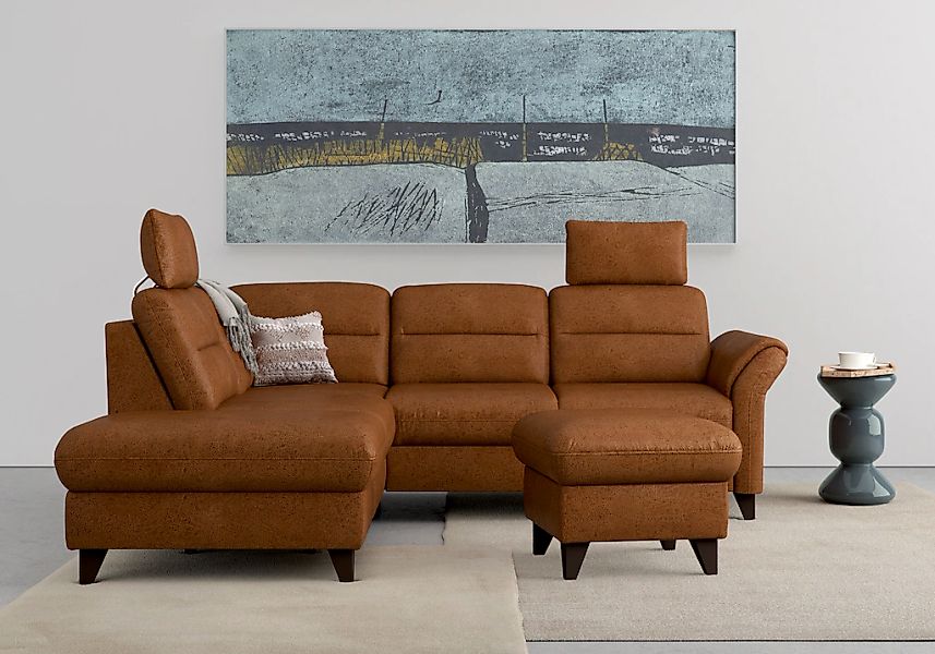 sit&more Ecksofa "Mellum L-Form" Federkern, wahlweise mit Bettfunktion, Sta günstig online kaufen