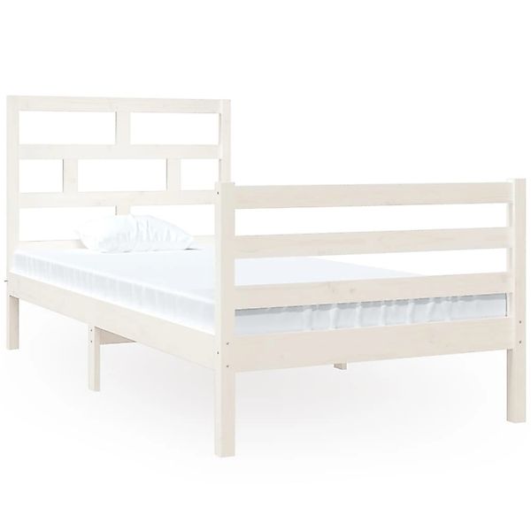 Vidaxl Massivholzbett Weiß 90x190 Cm 3ft Single günstig online kaufen