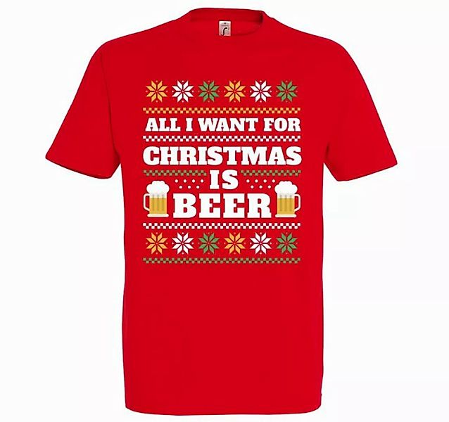 Youth Designz Print-Shirt Herren T-Shirt ALL I WANT FOR CHRISTMAS IS BEER m günstig online kaufen