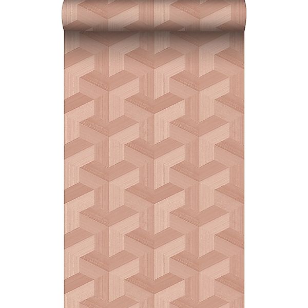 Origin Luxury Wallcoverings Tapete 3D Muster Terrakottarosa 50 X 900 Cm 348 günstig online kaufen