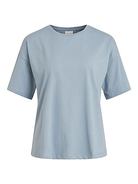 VILA Oversize Basic T-shirt Damen Blau günstig online kaufen