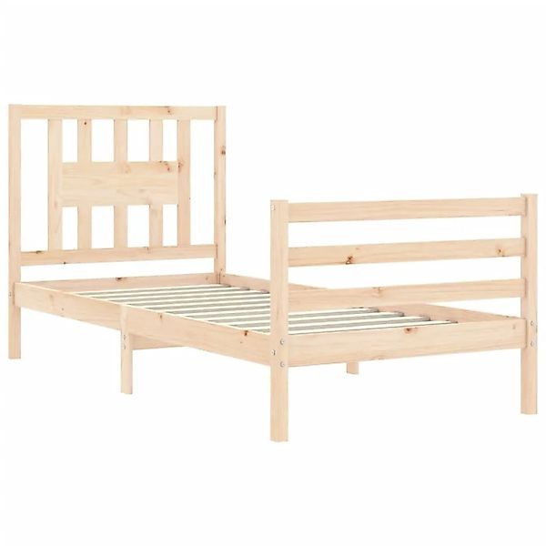 vidaXL Massivholzbett mit Kopfteil 100x200 cm 3194561 günstig online kaufen