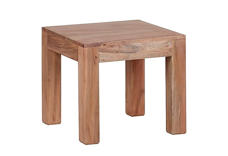 Wohnling Couchtisch WL1.446 Akazie MUMBAI Massiv 45 x 45 cm Beistelltisch W günstig online kaufen