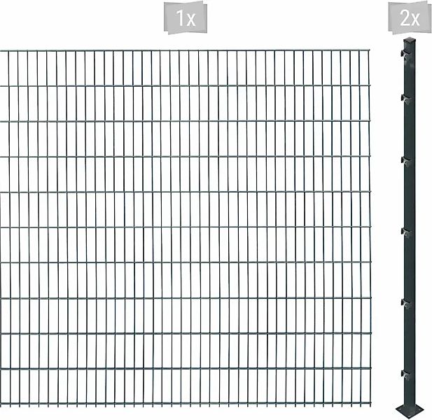 Arvotec Doppelstabmattenzaun "ESSENTIAL 203 zum Aufschrauben", Zaunhöhe 203 günstig online kaufen