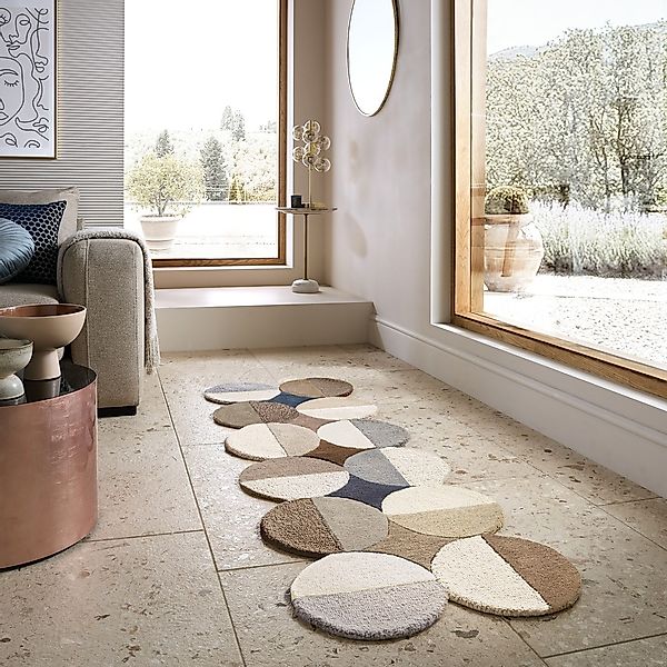 FLAIR RUGS Wollteppich "Mia Ellipse" rechteckig 12 mm Höhe mit gebogenem Zu günstig online kaufen