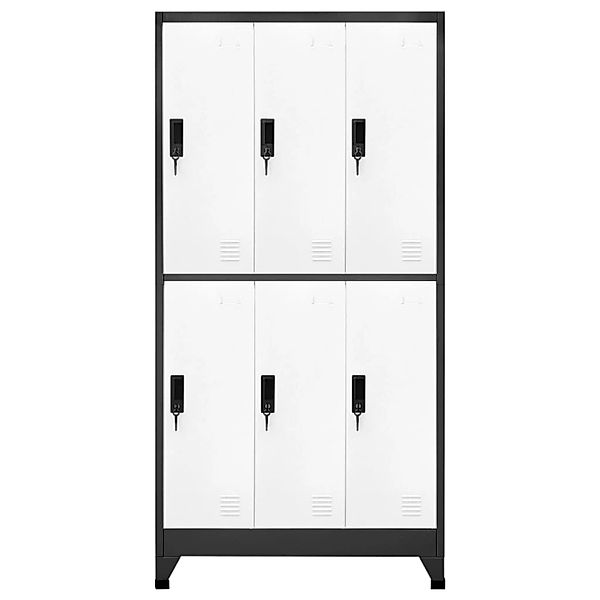 vidaXL Schließfachschrank Anthrazit und Weiß 90x45x180 cm Stahl Modell 1 günstig online kaufen