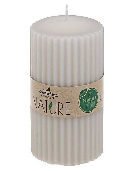 Steinhart Kerzen Stumpenkerze Rillenkerze Stumpen Nature Taupe 110 x Ø 57 m günstig online kaufen