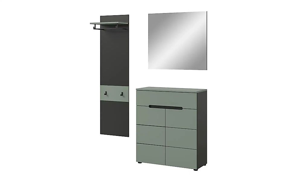 Garderobenkombination 3-teilig  Canu ¦ grau ¦ Maße (cm): B: 140 H: 190 Gard günstig online kaufen